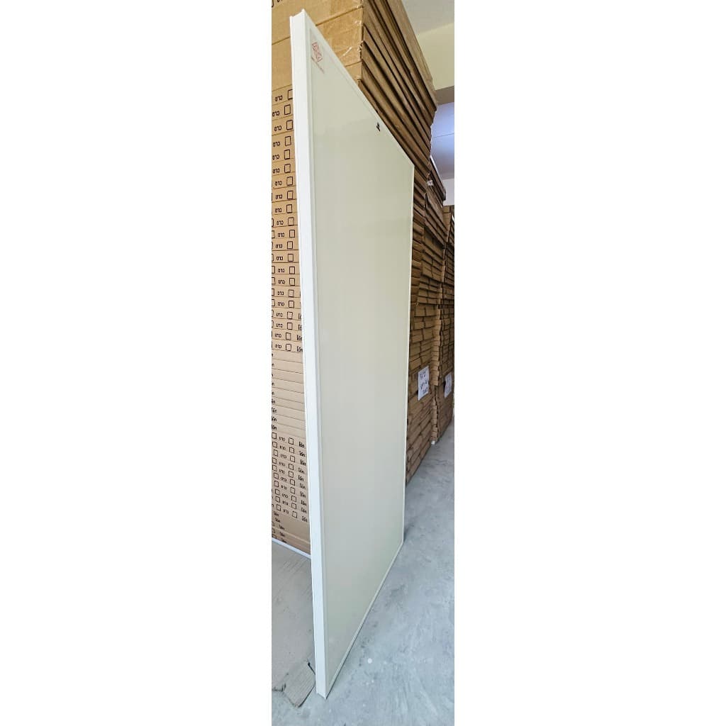บานประตู PVC ( มอก.) สีครีม ขนาด 70 x 180 cm (ไม่เจาะรูลูกบิด)ราคาถูก (สินค้าล้างสต็อก ราคาพิเศษ) thumbnail 2