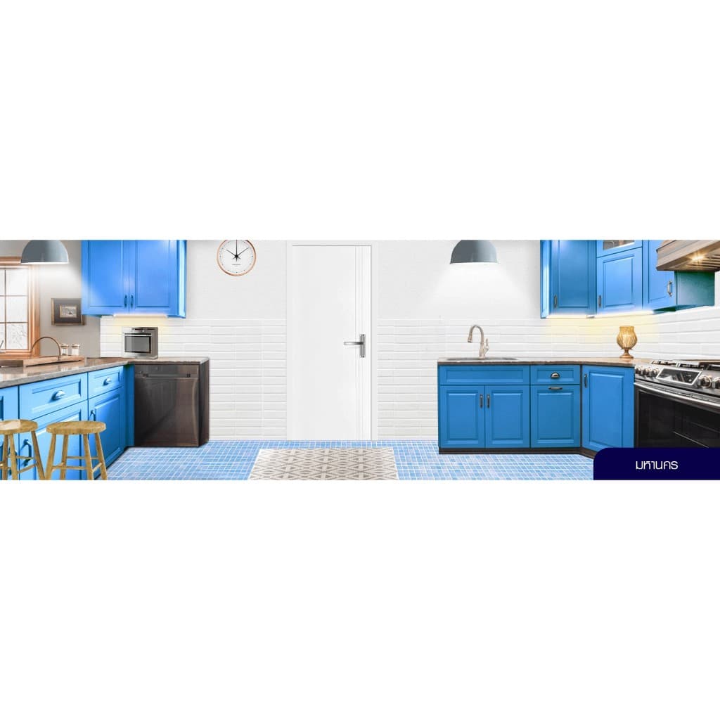 Metro-Tech ประตู UPVC ไม้สังเคราะห์ รุ่น ลูกฟัก ขนาด 80x200 cm. สีขาว (ภายนอก,ภายใน) thumbnail 4