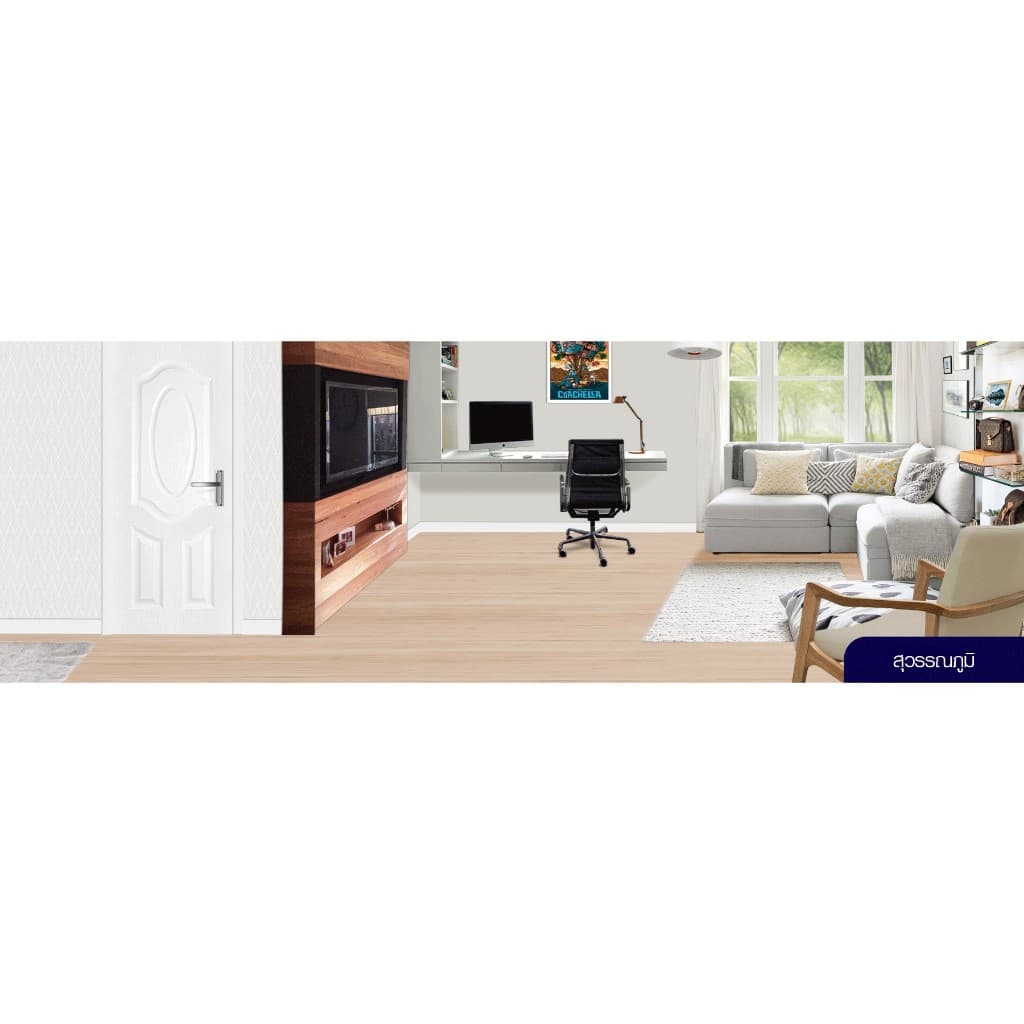 Metro-Tech ประตู UPVC ไม้สังเคราะห์ รุ่น ลูกฟัก ขนาด 80x200 cm. สีขาว (ภายนอก,ภายใน) thumbnail 5