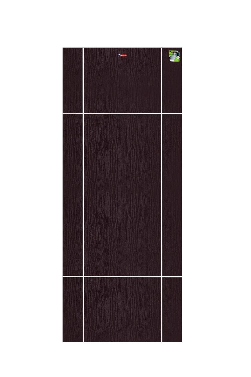 ประตู UPVC METRO-TECH เซาะร่อง รุ่น MP16แบล็คโอ๊ค ขนาด 90×200 ซม.