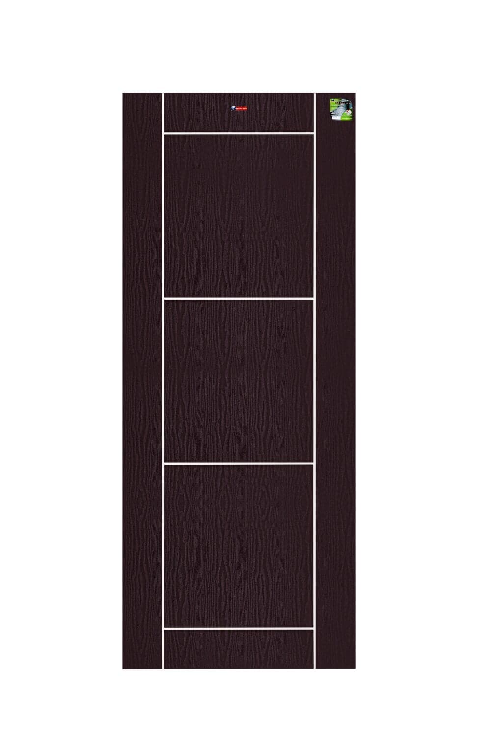 ประตู UPVC METRO-TECH เซาะร่อง รุ่น MP17แบล็คโอ๊ค ขนาด 90×200 ซม.