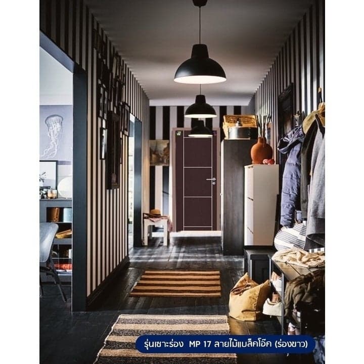 ประตู UPVC เซาะร่อง รุ่น MP17 ขนาด 90×200 ซม.
