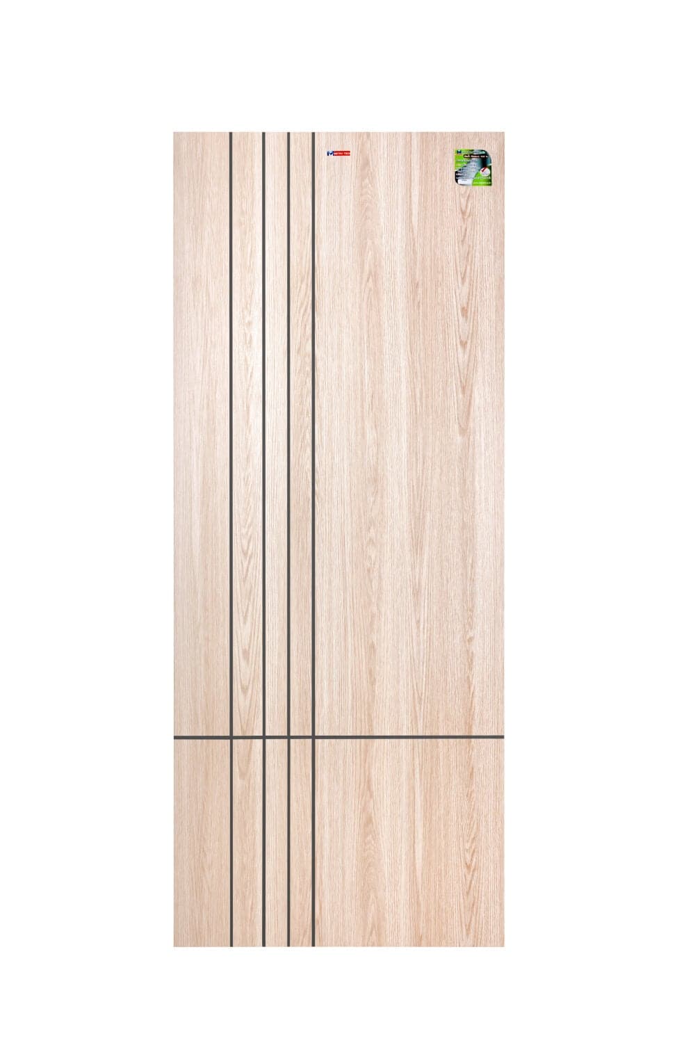 ประตู UPVC METRO-TECH เซาะร่อง รุ่น MP18 แทนเมเปิ้ล ขนาด 90×200 ซม.